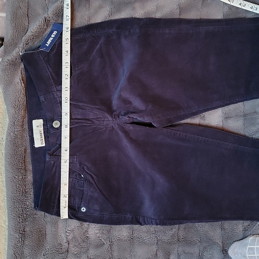Corduroy Low-Rise Slim Leg Pants From Old Navy Size 8, New! - Picture 10 of 13